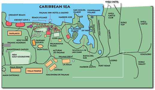 Map of Palmas del Mar Vacation Resort